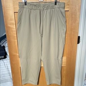 lululemon athletica Beige Drawstring Crop Pants